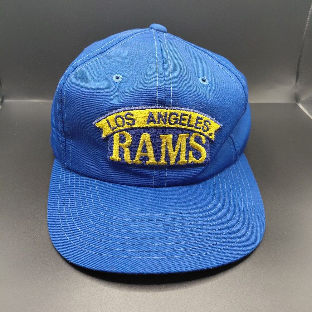 Sports Specialties Los Angeles Rams Trucker Hat Mens Snapback Navy Blue Yellow